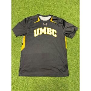 Under Armour UMBC Retrievers Shirt Mens Medium Black Yellow Athletic T-Shirt
